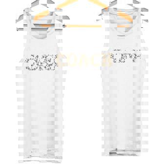 レオパードデザインのチアリーディングコーチ 面白いチアコーチ タンクトップ - Kawaiitshirt