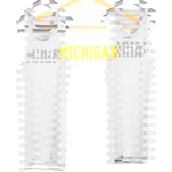 ヴィンテージ ミシガン メンズ ミシガン レディース レトロ ゴールド タンクトップ - Kawaiitshirt
