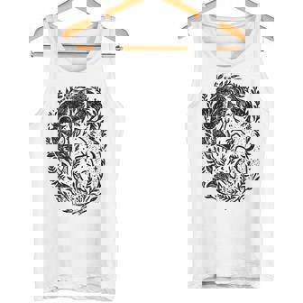 天の陰陽狐 太陽と月 ボーホーウッドランドアート タンクトップ - Kawaiitshirt