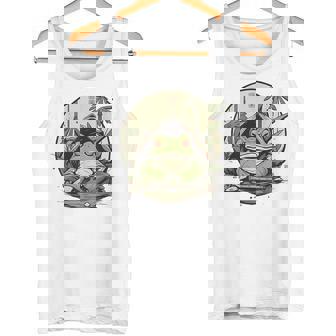 日本の不機嫌なカエル浮世絵 アニメ 日本アート タンクトップ - Kawaiitshirt