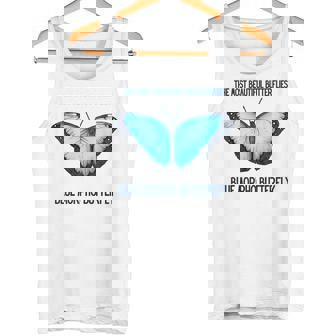 最も美しい蝶青いモルフォバタフライ タンクトップ - Kawaiitshirt