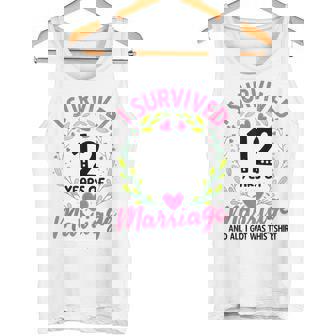 結婚12年 結婚12周年 タンクトップ - Kawaiitshirt