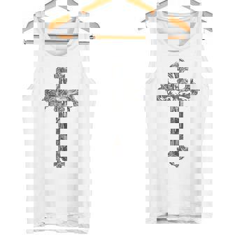 背中に十字架 大きな十字架 クリスチャン タンクトップ - Kawaiitshirt