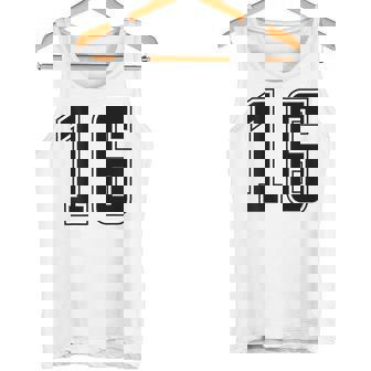 背番号 16 チーム短大スポーツ背番号付きユニフォーム タンクトップ - Kawaiitshirt