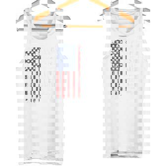 葉巻ウィスキーガン&フリーダム アメリカ国旗 7月4日 バック タンクトップ - Kawaiitshirt