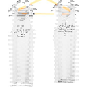 都市 スカイライン 旅行 お土産 観光 シンガポール タンクトップ - Kawaiitshirt