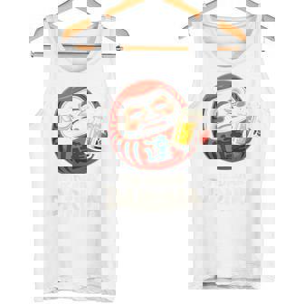 酔っぱらい だるま 日本の漢字 お土産 ビール アート 日本 ユーモア タンクトップ - Kawaiitshirt