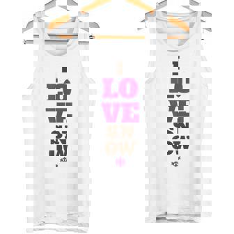 雪の冬が大好き タンクトップ - Kawaiitshirt