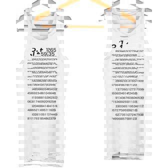（背中側 バックプリント）314 円周率 パイ《数学》【変なデザイン屋さん】理数系 数字 面白い 長袖tシャツ タンクトップ - Kawaiitshirt