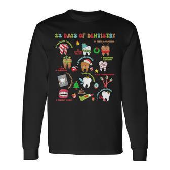 12 Days Of Dentistry Dental Dentist Christmas Squad Long Sleeve T-Shirt - Thegiftio UK