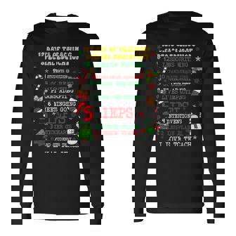 12 Days Of Teaching Special Education IEPS SPED Teacher Xmas Long Sleeve T-Shirt | Mazezy