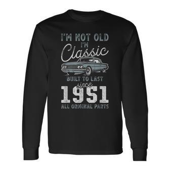 1951 Coche Clásico 75 Cumpleaños Camiseta de manga larga - Regaloses