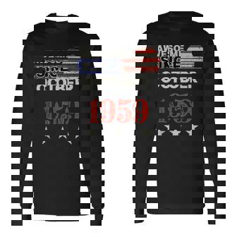 1959年以来素晴らしいヴィンテージアメリカ国旗クラシック1959年10月。 長袖Tシャツ - Kawaiitshirt