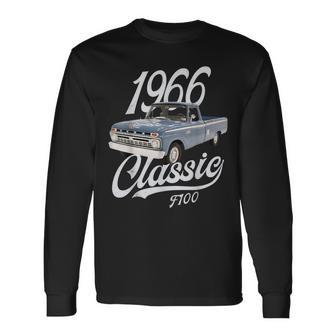 1966 Classic F100 Blue Long Sleeve T-Shirt - Thegiftio UK