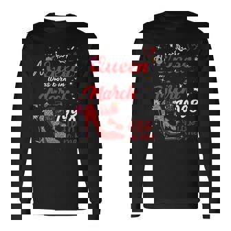 1998年3月 誕生日 この女王は1998年3月に生まれました 長袖tシャツ 長袖Tシャツ - Kawaiitshirt