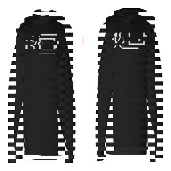 1バッテリーアイコン1。 長袖Tシャツ - Kawaiitshirt