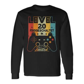 20 Jahre Mann Frau Gamer Damen Herren 20 Geburtstag Gaming Langarmshirts - Geschenkecke