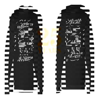 2001 年から 2026 年までのカップルの結婚 25 周年を祝う 長袖Tシャツ - Kawaiitshirt