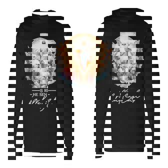 2025 Pâques Jésus-Christ Ressuscité Belle Résurrection T-shirt à manches longues - Cadeauxyz