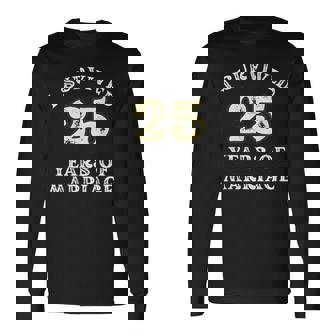 25 Years Of Marriage For ギフト 結婚25周年記念 長袖Tシャツ - Kawaiitshirt