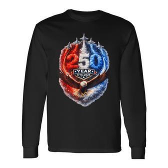 250Th Anniversary Usa Patriotic 250 Years 4Th July American Long Sleeve T-Shirt | Seseable CA