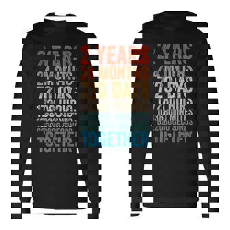 2年目の記念日 彼 彼女 カップル 2回目の結婚 長袖Tシャツ - Kawaiitshirt