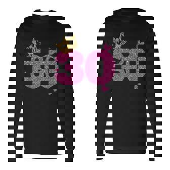 30歳の誕生日 王冠 30歳 誕生日 長袖Tシャツ - Kawaiitshirt