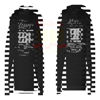 43 Cumpleaños Nacido En 1980 Hecho En 1980 Camiseta de manga larga - Regaloses