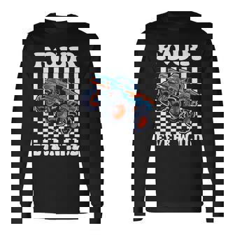 4Th Birthday Monster Truck Four Ever Wild 4 Year Old Boys Long Sleeve T-Shirt - Thegiftio