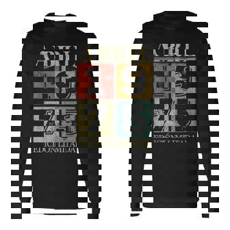 50 Cumpleaños Hombre 50 Años Hecho En 1975 Abril Camiseta de manga larga - Regaloses