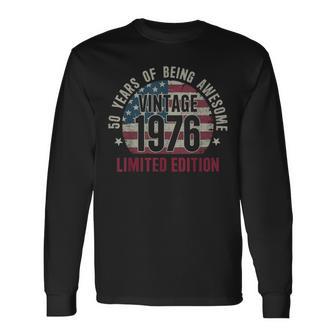 50 Years Old Vintage 1976 50Th Birthday Limited Edition Long Sleeve T-Shirt - Thegiftio UK
