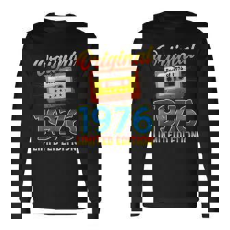 50 歳の誕生日プレゼント男性 1976 年 レトロ ビンテージ テープ 長袖Tシャツ - Kawaiitshirt