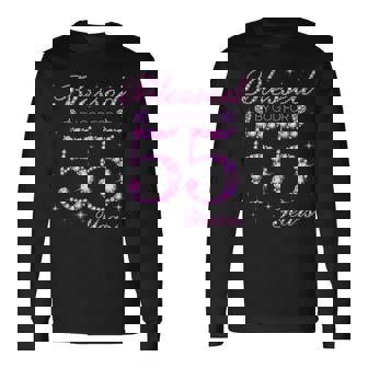 55歳の55歳の誕生日パーティーに神の祝福 長袖Tシャツ - Kawaiitshirt