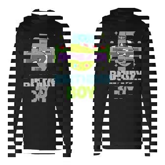 5Th Birthday Boy Toy Lover 5 Year Old Story Bday Party Long Sleeve T-Shirt - Thegiftio
