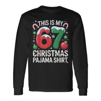 This Is My 6 7 Christmas Pajama Matching Family Long Sleeve T-Shirt - Thegiftio UK