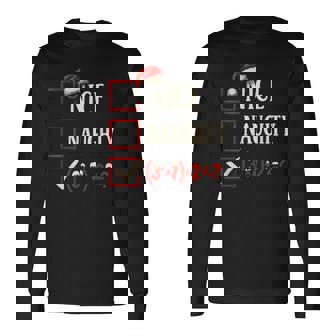 6-7 Meme Nice Naughty 67 Christmas Brain Rot Graphic Long Sleeve T-Shirt - Thegiftio