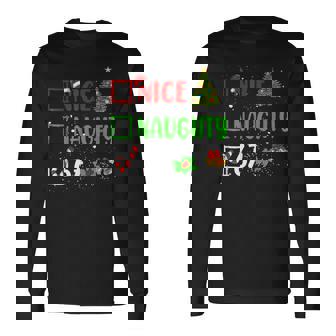 6-7 Meme Nice Naughty 67 Christmas Brain Rot Xmas Long Sleeve T-Shirt | Seseable FR