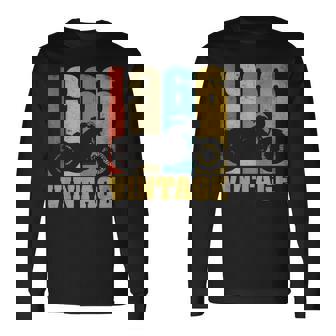 60 歳の誕生日バイカーギフトtシャツ-ヴィンテージ1966バイク 長袖Tシャツ - Kawaiitshirt