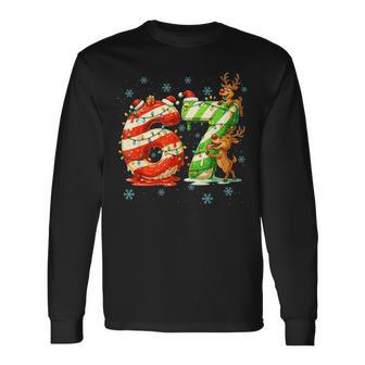 67 Christmas Meme 6 7 Numbers Six Seven Gen Z Alpha Slang Long Sleeve T-Shirt - Thegiftio UK