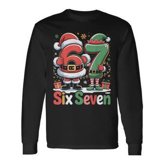 67 Christmas Meme Santa Elf 67 Gen Alpha Slang Long Sleeve T-Shirt - Thegiftio UK