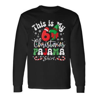 This Is My 67 Christmas Pajama Six Seven Meme Long Sleeve T-Shirt - Thegiftio UK