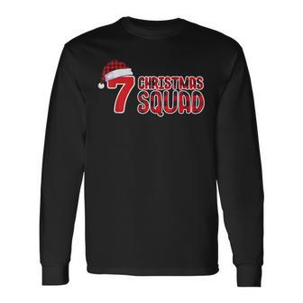 67 Christmas Six Seven Meme Squad 67 Red Plaid Xmas Long Sleeve T-Shirt - Thegiftio UK