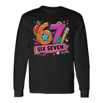 67 Days School 67 Six Seven Teachers Students Meme Long Sleeve T-Shirt | Mazezy