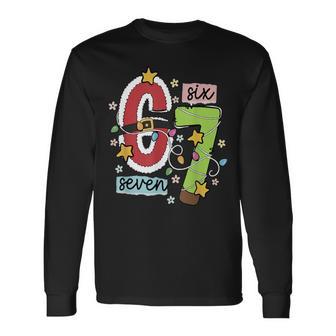 67 Meme Humor 6-7 Six Seven Christmas 67Th Birthday Long Sleeve T-Shirt - Thegiftio UK