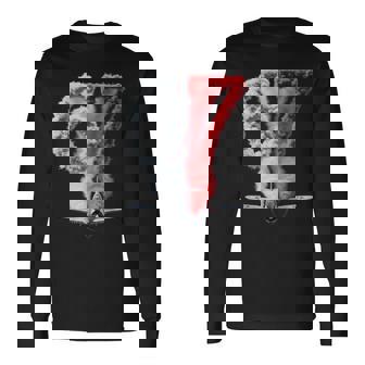 67 Retro Airplane Smoke Trail And Red 67 Pilot Long Sleeve T-Shirt | Mazezy