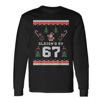 67 Santa Ugly Christmas Six Seven Long Sleeve T-Shirt - Thegiftio UK