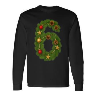 67 Sixty Seven Christmas Pajamas Holiday 6 7 Meme Long Sleeve T-Shirt - Thegiftio UK