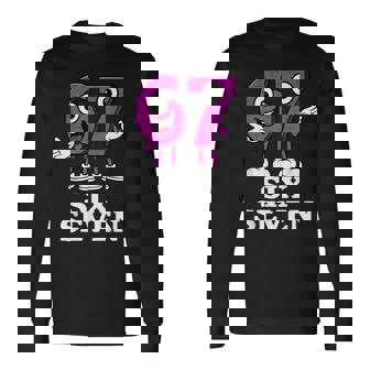 67 シックスセブン 6-7 面白いイタリアンブレインロットゲームスラングミーム 長袖Tシャツ - Kawaiitshirt