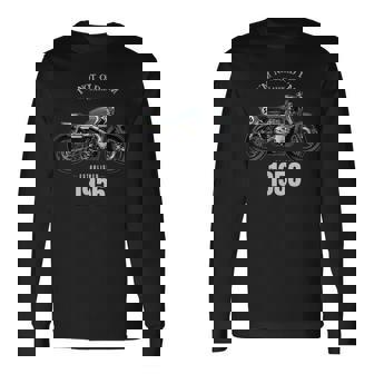 70 歳の誕生日男性オートバイ バイクに乗る人 1956 長袖Tシャツ - Kawaiitshirt