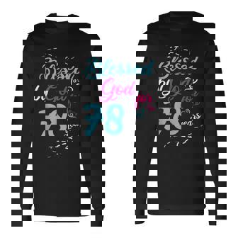 78歳 78歳 誕生日パーティー お祝い 神に祝福 長袖Tシャツ - Kawaiitshirt